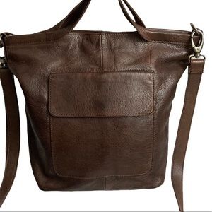 Latico brown leather messenger bag